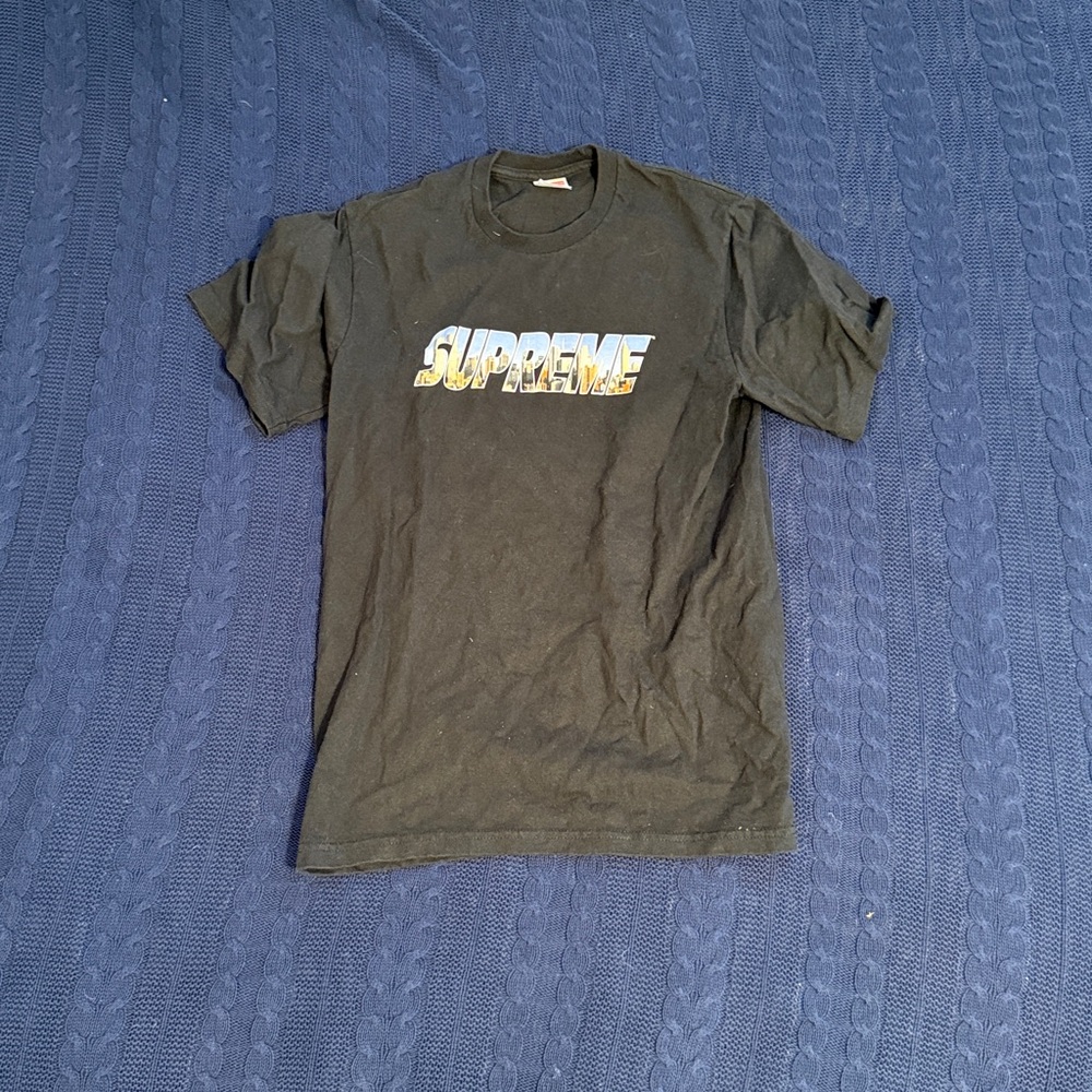 Supreme Black Tee with Bold Logo